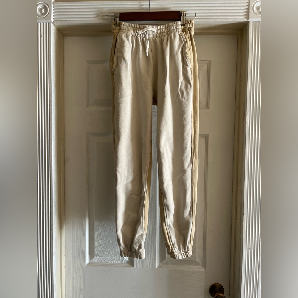 Everlane The Track Jogger Sweatpants Organic Cotton French Terry Cream - Picture 7 of 13